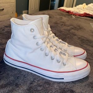 High Top Converse White Women’s 8.5